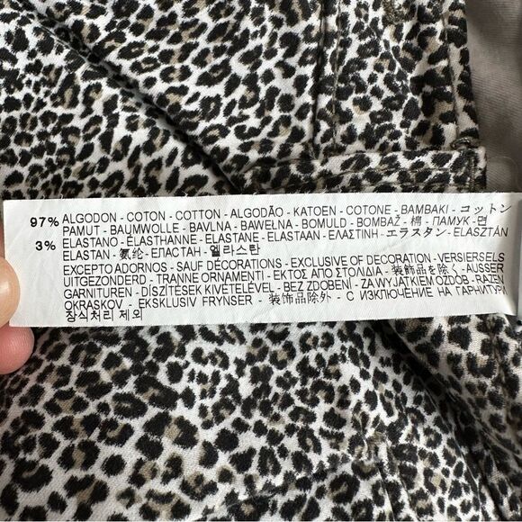 Zara Basic Denim Z1975 Leopard Skinny Jeans, Size 4 - Picture 10 of 12